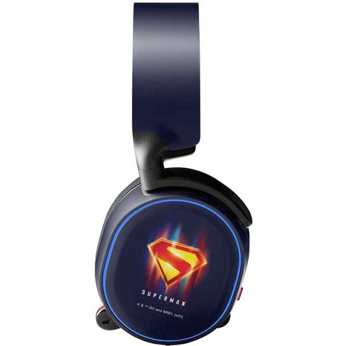 Superman 2025 Energy Shield Neon Emblem SteelSeries Arctis 3 Skin